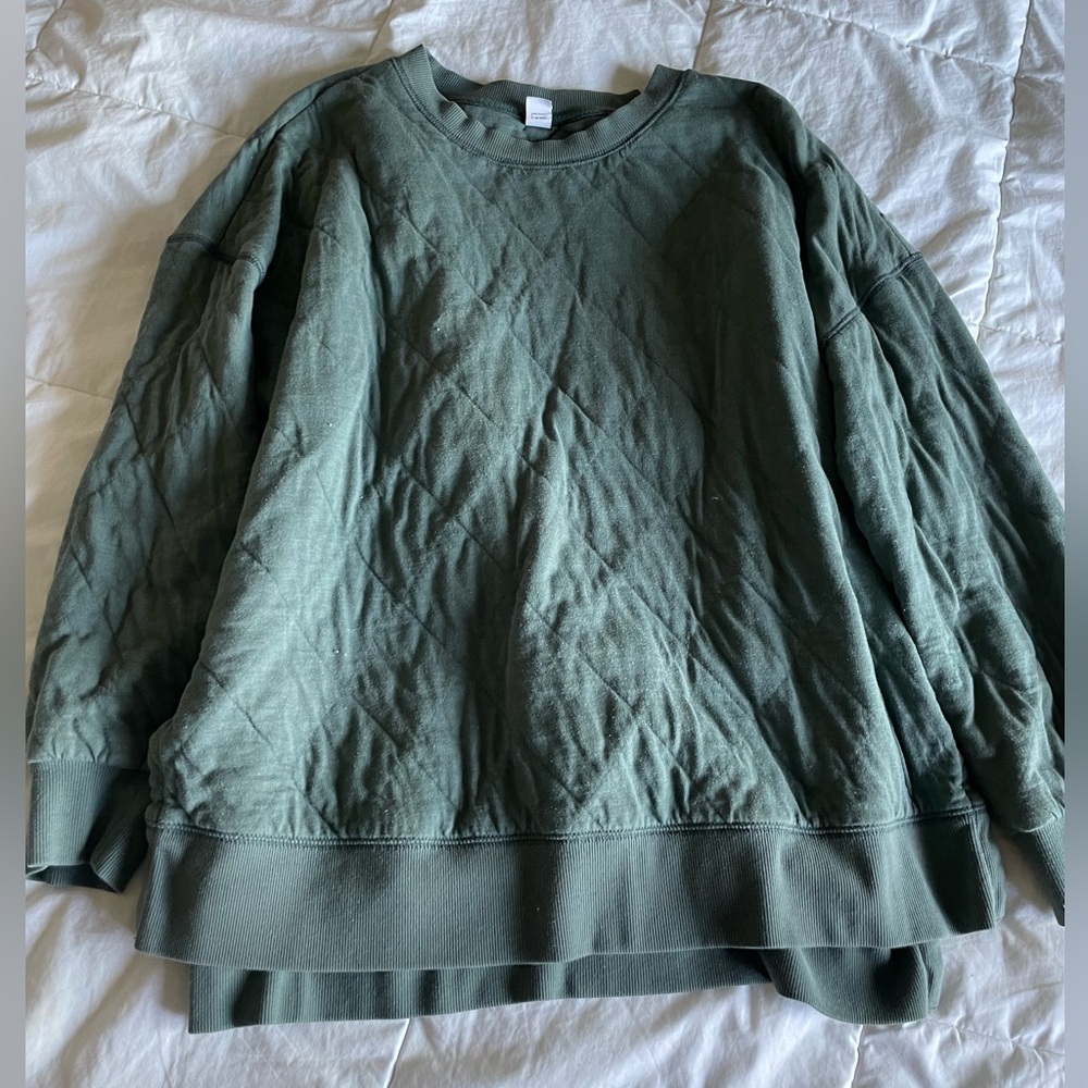 Oversized quilted hoodie